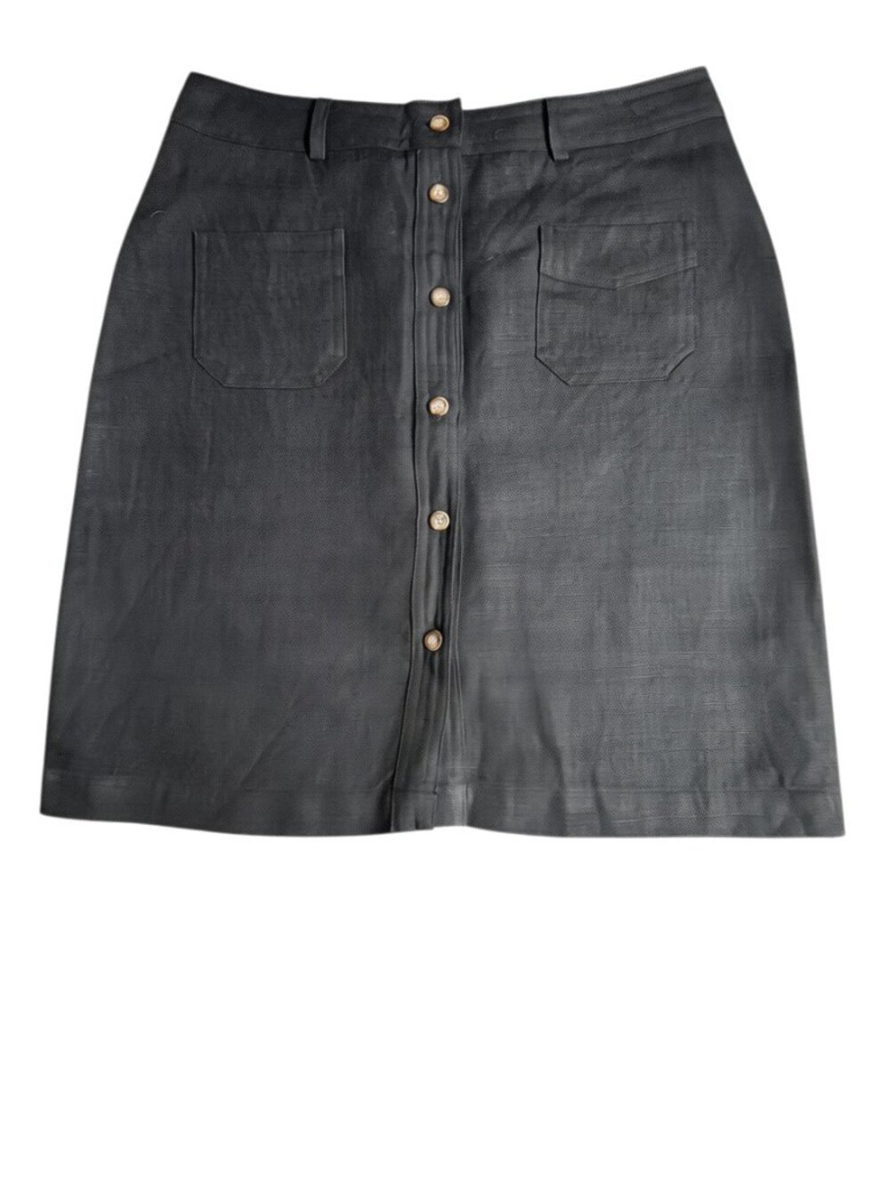 Beeches Black Linen Pencil Skirt Size 4